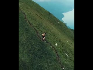 walk in the mountains of switzerland